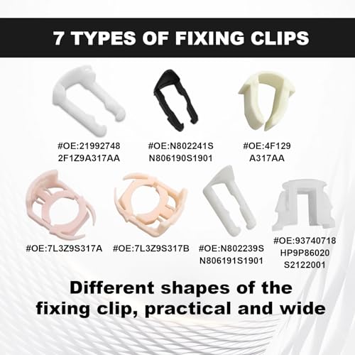 TOPCNOEM 70pcs Fuel Line Retainer Clip Assortment Kit, 5/16" & 3/8" Fuel Lines, 7 Popular Sizes, Compatible with Ford GM