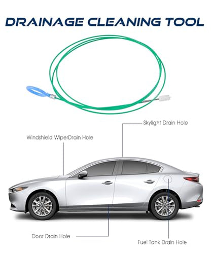 Drain Cleaner,Car Accessories Sunroof Drain Cleaning Tool,Drain Brush,Extra Long Pipe Cleaners for Cars,Fit for Auto Washing,Engine Cleaning,Truck Detailing,Exterior Clean (120 Inch) - size: 120 Inch