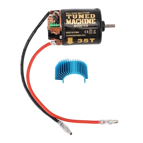 RC Car Brushed Motor 1/10 RC Crawler Car 540 Brushed Motor with Blue Heatsink for Axial Scx10 (35T) - size: 35T