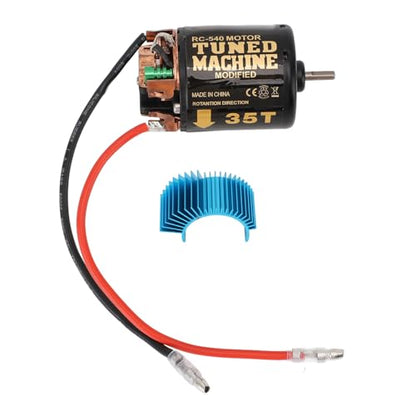 RC Car Brushed Motor 1/10 RC Crawler Car 540 Brushed Motor with Blue Heatsink for Axial Scx10 (35T) - size: 35T
