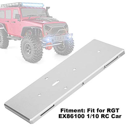 RC Battery Tray with Screw, Aluminum Alloy Replacement for RGT EX86100 1/10 RC Car, Lightweight and Durable Battery Mount for RC Vehicle (Silver 680022S) - color: Silver 680022s