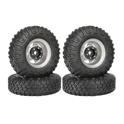 4PCS RC Car 1.55 Inch Tyres Aluminum Alloy Metal Beadlock Wheel Rim and Rubber Tires for 1/10 RC Crawler Car for Axial AX90069 D90 TF2 Tamiya CC01 LC70 MST JIMNY(85mm-5Spoke Silver) - color: 85mm-5Spoke Silver