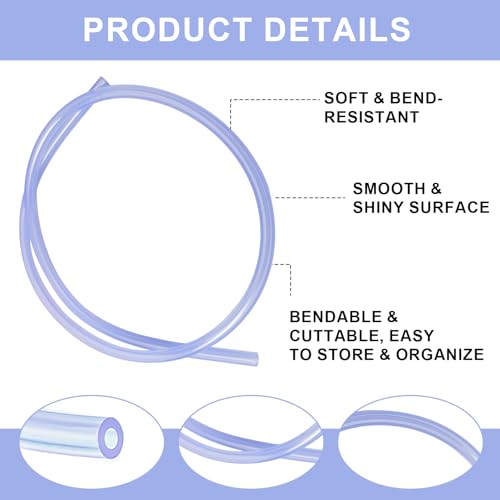 Nitro RC Fuel Line for Fuel Tube Pipe for Nitro RC Engine Models 2 Pack | Blue 2' Silicone Fuel Resistant Fuel Tube Pipe for RC Fuel Line Replacement Accessory for RC Trucks,Buggies & Hobby Models