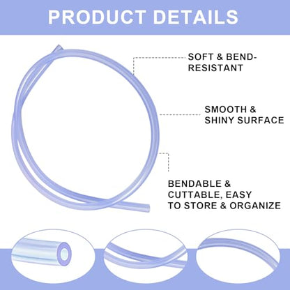 Nitro RC Fuel Line for Fuel Tube Pipe for Nitro RC Engine Models 2 Pack | Blue 2' Silicone Fuel Resistant Fuel Tube Pipe for RC Fuel Line Replacement Accessory for RC Trucks,Buggies & Hobby Models
