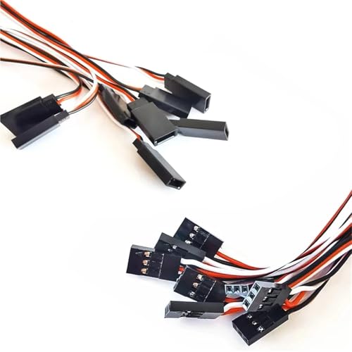 20Pcs Servo Extension Cable 15/30/50cm 3-Pin Male to Female Wire for RC | Durable servo extension wires in 3 lengths, ideal for RC car, helicopter, boat and airplane.(15 cm) - color: 15 Cm