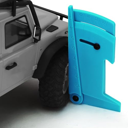 360 Degree Rotation RC Car Work Stand Lift Lower Repair Workstation with RC Car Ride Height Gauge for 1/10 1/12 1/14 1/16 Crawler Remote Control Car Truck Buggy, Blue - color: Blue