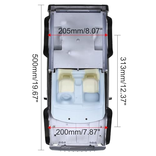 RC Car Hard Body Shell Kit,313mm Wheelbase Cherokee Body Car Shell for 1/10 RC Crawler Axial SCX10 & SCX10 II 90046 90047 TRX4 Kit (Grey, Pickup A) - color: Grey, Pickup a