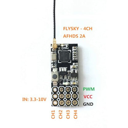 FS2A-4CH AFHDS 2A Mini Compatible Receiver PWM Output for Flysky i6 i6X i6S Controller