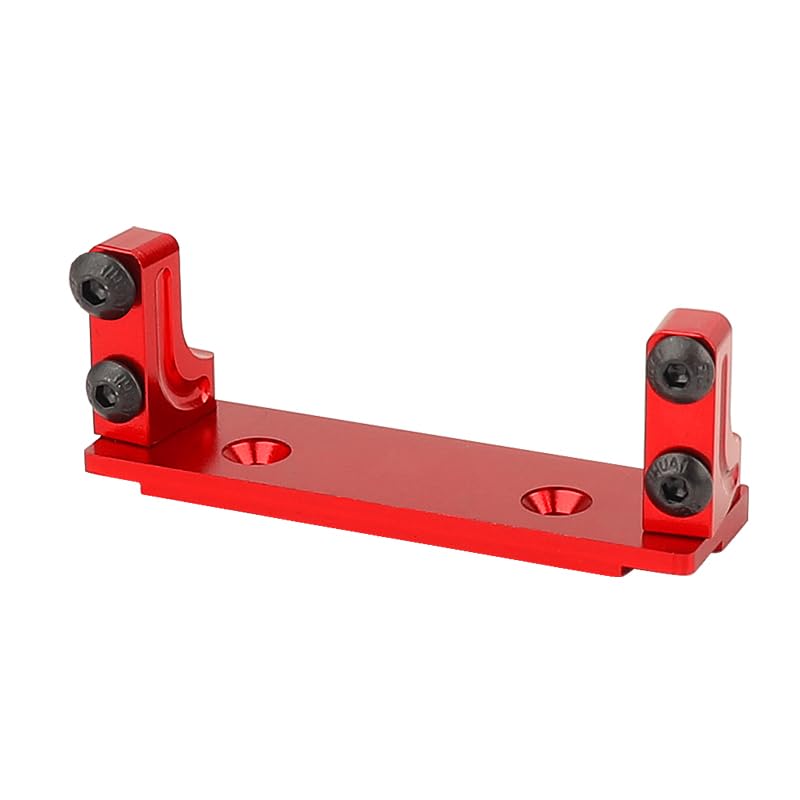 1/10 Metal Alloy Front Axle Servo Mount Holder Servo Fixed Bracket for AXI03004 Capra 1.9 RC Car Alloy Upgrade Parts (Red) - color: Red