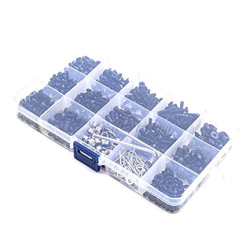 522PCS RC Screws Kit Reapir Tool Box Set Universal for Traxxas Tamiya Axial Redcat HPI SCX10 Losi 1/8 1/10 RC Cars Crawler Hobby