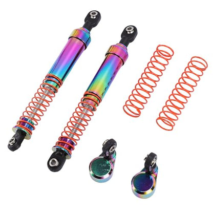 Fabater 105mm RC Shock Damper, Oil Pressure Damping Aluminum Alloy RC Oil Damper, Colorful with Offset Cap for 1/10 1/12 /14/16 Scale Buggy Truggy On Road Off Road
