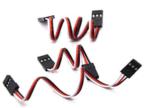 Honbay 10 Pcs Remote Control Servo Extension Cable Wire Male to Male