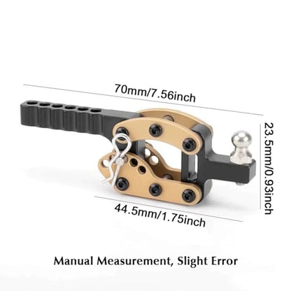 Adjustable Metal Trailer Hitch for TRX4 SCX10 GEN7 GEN8 | Adjustable Tow Hook, Receiver Mount, Durable Metal Construction, 1/10 RC Crawler Upgrades
