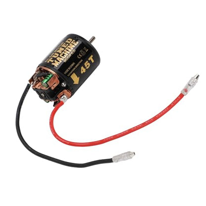 RC Car Brushed Motor 1/10 RC Crawler Car 540 Brushed Motor with Blue Heatsink for Axial Scx10 (45T) - size: 45T