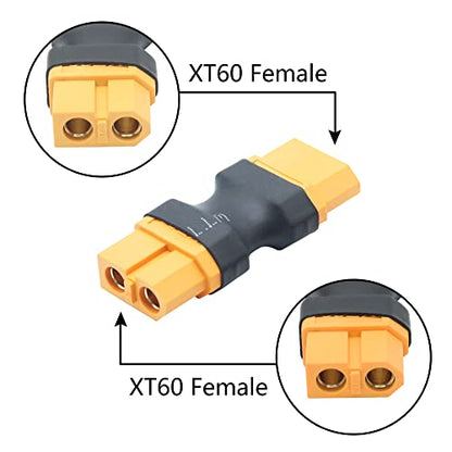 2Pair XT60 Connector Adapter, Expansion Plug, No Wire Adapter,Plug and Play | XT60 Male to Male & XT60 Female to Female No Wire Gold Plated Plug, for RC Lipo Battery Drone Toy Car etc - 4Pcs - style: 2Pair - XT60 Male & Female Plug