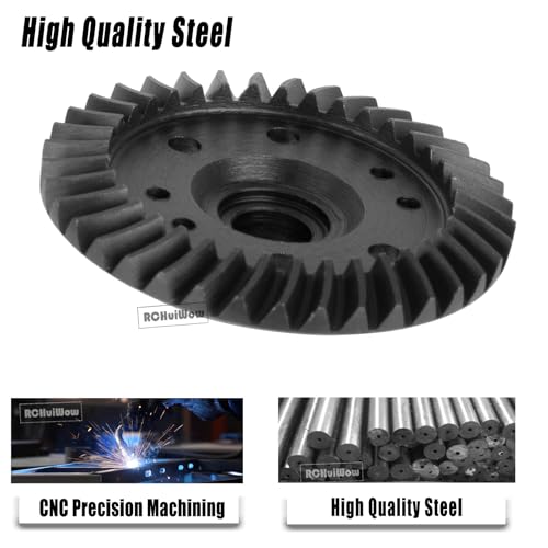 RC 13-37T Differential Gear Assembly Upgrades Part for 1/10 4x4 Slash Rustler Stampede Hoss Slayer T-MAXX XO-01 Summit Revo,Steel Front Rear Gearbox Helical Gears