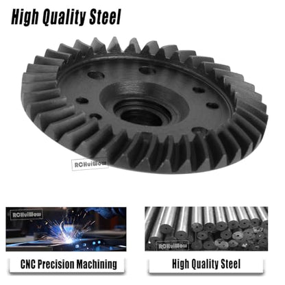 RC 13-37T Differential Gear Assembly Upgrades Part for 1/10 4x4 Slash Rustler Stampede Hoss Slayer T-MAXX XO-01 Summit Revo,Steel Front Rear Gearbox Helical Gears