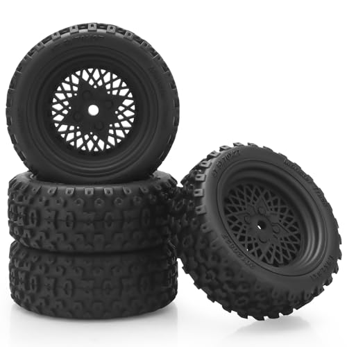 RC On Road Wheels and Tires, daitoku 12mm Hex RC Rally Racing Car Tires for 1/16 1/14 1/12 1/10 RC Touring Car On-Road Off Road Buggy - Style B - style: Style B