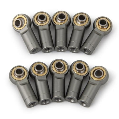 10pcs/Set Aluminum M3 Link Rod End Ball Joint CCW for Axial SCX10 D90 1/10 RC Car Crawler Car Upgrade Parts ( Color : Blue 10pcs )