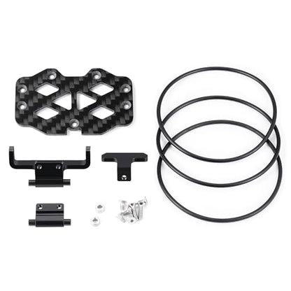 TRX4M Battery Tray Holder Mount Plate - Carbon Fiber and Aluminum Battery Protection Plate Bracket for TRX4M Defender Bronco K10 F150 1/18 RC Crawler Car Upgrades
