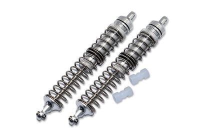 GPM Racing GPM for 1/8 LMT 4WD Solid AXLE Monster Truck Aluminum Front/Rear Adjustable Spring DAMPERS (130MM) -4PC Set (Silver)