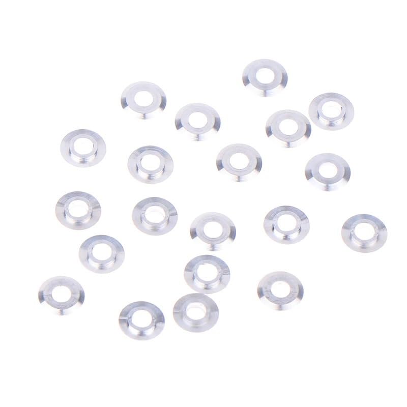 20PCS Mini Metal Washer Gasket Shim Spacers for 520 Ball Bearing Guide Wheel Roller 94768 Spare Parts for Tamiya 4WD RC Car