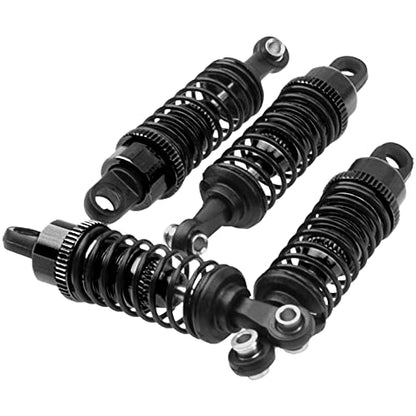 4Pack ShareGoo RC Shocks Absorber Damper 55mm Compatible with WLtoys A949 A959 A969 A979 K929 1/18 RC Car Upgrade Part (Black) - color: Black