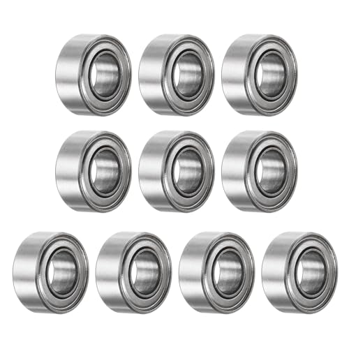uxcell 20pcs MR105ZZ Deep Groove Ball Bearings 5x10x4mm Chrome Steel Miniature Bearing Double Shielded Precision Bearings, P6 (ABEC 3) - size: 5x10x4mm