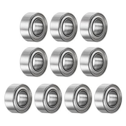 uxcell 20pcs MR105ZZ Deep Groove Ball Bearings 5x10x4mm Chrome Steel Miniature Bearing Double Shielded Precision Bearings, P6 (ABEC 3) - size: 5x10x4mm