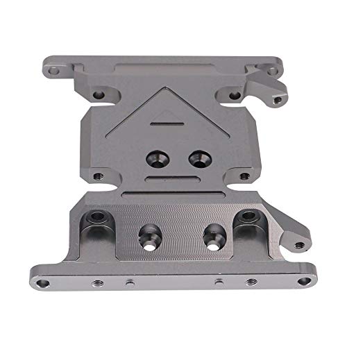 Aluminum Alloy Gearbox Base Center Skid Transmission Plate for AXIAL SCX10 II 1/10 RC Rock Crawler Car Upgrade Parts (Titanium)