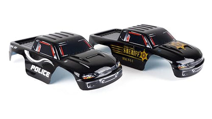 SummitLink Custom Body Compatible for 1/10 Scale RC Car or Truck (Truck not Included) (Police Black) - style: Police Black