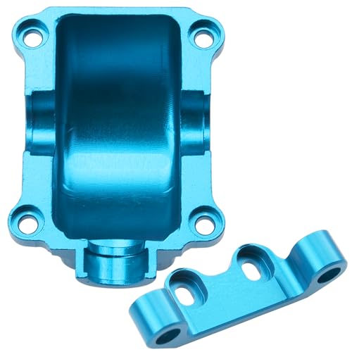 ShareGoo Metal Differential Gearbox Cover Diff Housing Case & Upper Arm Compatible with Tamiya TT02 TT-02D TT-02B TT-02FT 1/10 RC Car (Blue) - color: Blue