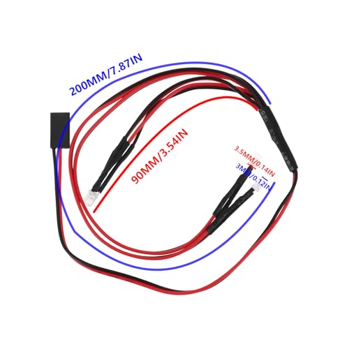 SING F LTD LED Headlights and Taillights Kit Compatible with TRX4M 1/18 RC Crawler Car White Front Red Rear Lights