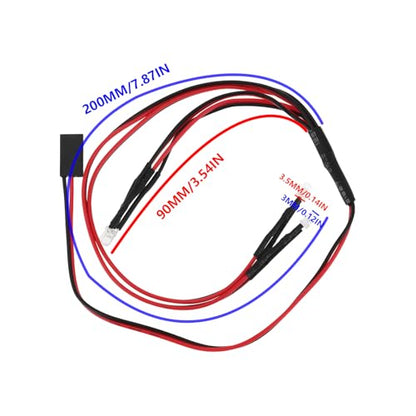 SING F LTD LED Headlights and Taillights Kit Compatible with TRX4M 1/18 RC Crawler Car White Front Red Rear Lights