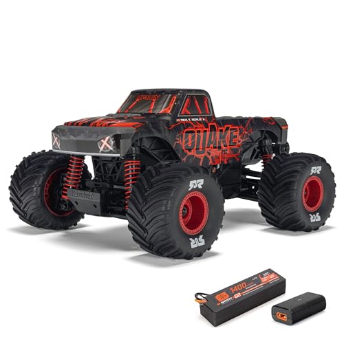 ARRMA 1/16 Quake GROM 4X4 RTR Brushed Monster Truck, Red | RC Truck, Battery & Charger Included, ARA2137T1 - color: Red