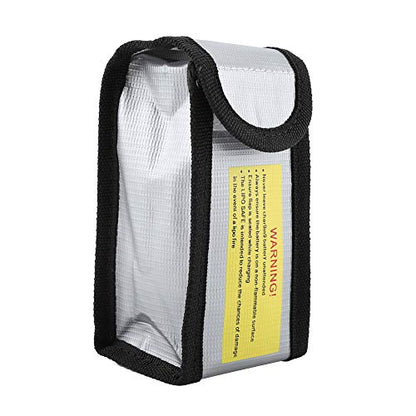 Zerodis Other Household Utensils Lipo Battery Safe Bag Flame Retardant Fiberglass Protective Cover for Lipo Battery Storage Charging Travel Transportation with Double Metal Zipper