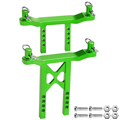 Metal Aluminum Front & Rear Body Mounts Posts for 1/18 Traxxas LaTrax Teton Desert Prerunner SST, Replace Parts 7615 (Green) - color: Green