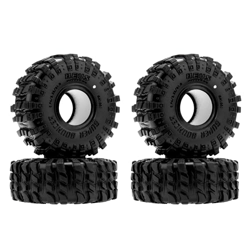 MEUS RACING 1.0 Tires - MS6 Super Bouncer Crawler Tires for TRX4M SCX24 FCX24 AX24 1/24 1/18 RC Crawler, 0.94/2.52/R1.0, #M1001 - size: M1001