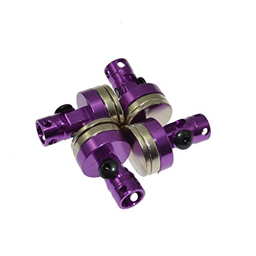 Replacement Part For 4PCS Aluminum Alloy Magnetic Stealth Invisible Body Post Mount For SCX10 - (Color: Purple) - color: Purple