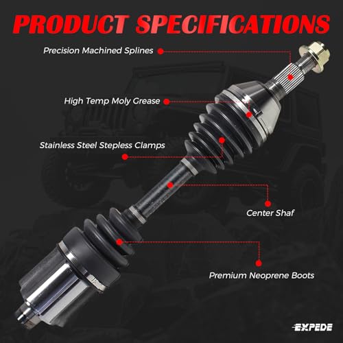 CV Axle Shaft Assembly Front FWD Compatible with Chevy Classic/Malibu 1997-2005 with Pontiac Grand Am 1999-2005 with Alero/Cutlass 1997-2004 Front Driver Passenger Side CV Axles Joint - size: NCV10577_NCV10577/Pair
