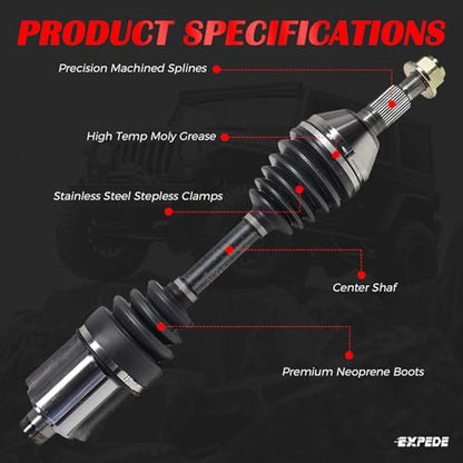 CV Axle Shaft Assembly Front FWD Compatible with Chevy Classic/Malibu 1997-2005 with Pontiac Grand Am 1999-2005 with Alero/Cutlass 1997-2004 Front Driver Passenger Side CV Axles Joint - size: NCV10577_NCV10577/Pair