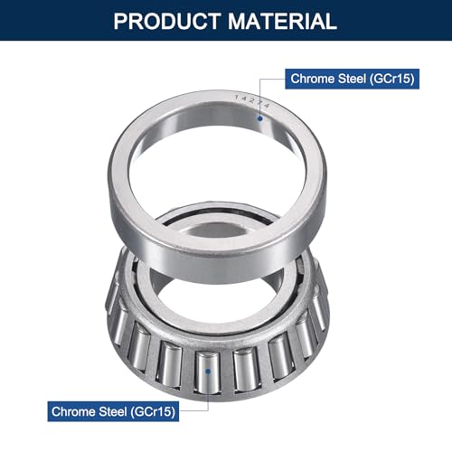 2 Pack 14137/274 Tapered Roller Bearing Cone and Cup Set | 1.375" Bore 2.717" OD 0.7813" Cup Width, Chrome Steel Taper Bearings Set, ABEC-3 - size: 14137/14274