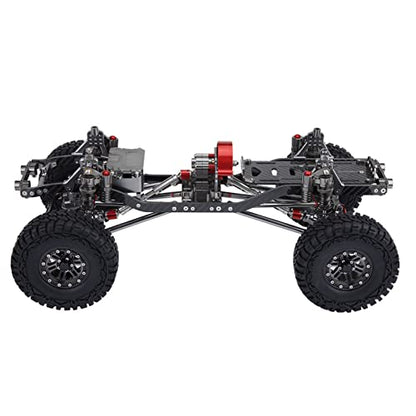 Brilluxa RC Crawler Chassis, Aluminum Alloy Carbon Fiber Ladder Frame and Chassis Rail Kit Compatible with Axial SCX10 RC Car, 313mm Wheelbase Rock Crawler Truck Upgrade Parts