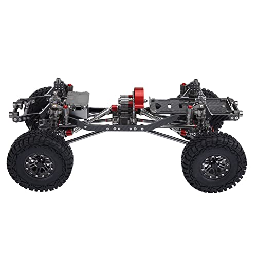 Brilluxa RC Crawler Chassis, Aluminum Alloy Carbon Fiber Ladder Frame and Chassis Rail Kit Compatible with Axial SCX10 RC Car, 313mm Wheelbase Rock Crawler Truck Upgrade Parts