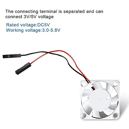 Dorhea 2PCS 30x30x7mm Cooling Fan for Raspberry Pi - 3007 Brushless CPU Fan 3.3V 5V for Pi 4 Model B, 3 B+, 2, 1 B+, RetroFlag NESPI Case - color: Transparent-2pcs