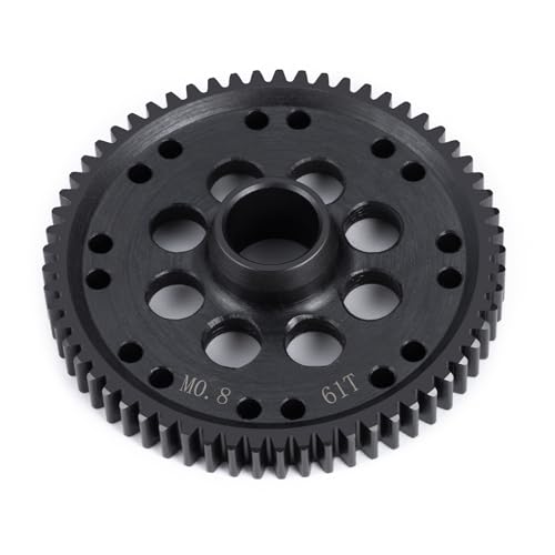 LSG 0.8 Mod 61T Spur Gear for for Arrma 1/10 Gorgon 4x2 Mega 550 Brushed | Hardened Steel Main Gear, RTR-ARA3230ST1 RC Car Upgrade Part, 0.8M 61T Spur Gears