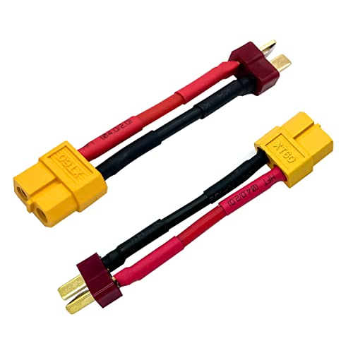 6Pcs T Plug to XT60 Male Female Plug Connector Adapter for RC Car Boat Drone LiPo NiMH Battery ESC Connector Adapters - style: T plugto XT60