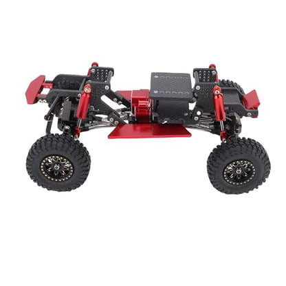 Asixxsix RC Crawler Chassis Frame Kit, Lightweight Strong Modular Design RC Upgrade Parts, Composite Material Chassis Frame Kit with Easy Installation for Ascent 18 1/18 Crawler (Black Red) - color: Black Red