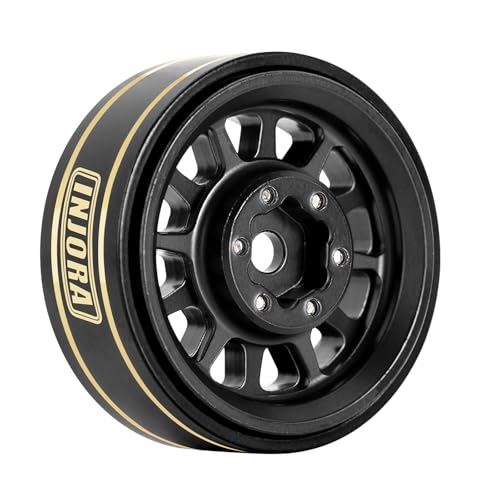 INJORA 42g 1.0 Plus Brass -3.75mm Offset Wheel for 1/24 1/18 RC (Black) - color: Black