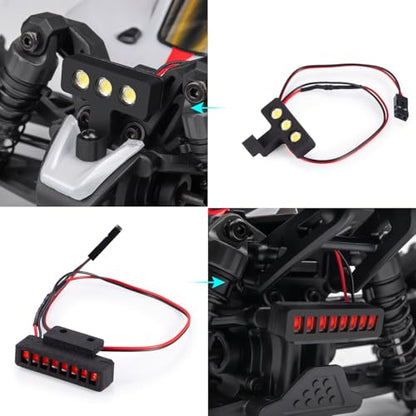 LSG RC Car Light Headlight Taillights kit Front Rear Lights White Red LED Light Kit for 1/18 RC Arrma Typhon Grom Upgrades Parts
